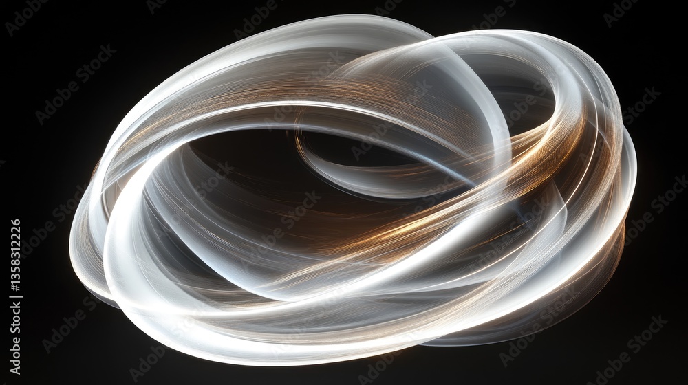 Poster abstract light trails in motion creating swirling patterns over a dark background for artistic and c