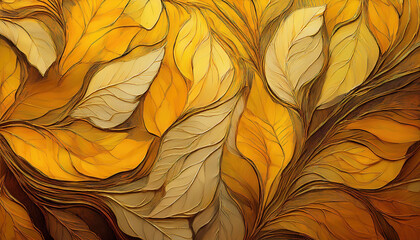 Seamless pattern with autumn leaves