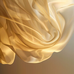 Obraz premium Suspended Golden Mist Forming Dreamy Floating Abstract Waves Illuminated Soft Ambient Light Ar 169