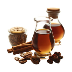 Glass of Tea with Cinnamon Isolated on Transparent Background