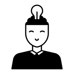 Creativity black icon