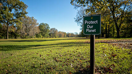  park sign for planet protection