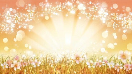 Obraz premium Radiant Floral Meadow Background