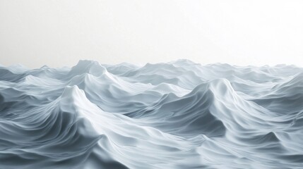 Obraz premium Abstract White and Blue Mountain Landscape