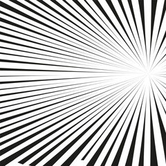 Obraz premium Radial speed lines. Dynamic burst effect. Abstract motion rays. High energy explosion. E