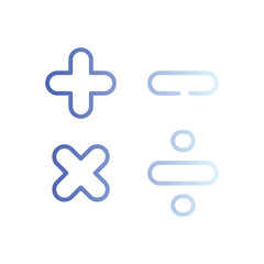 Obraz premium Math Symbols icon vector stock illustration