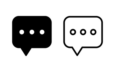 Chat icon vector illustration. speech bubble sign and symbol. comment icon. message