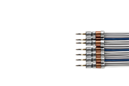 Isolated Background Cable Connector Wires Electric with Transparent BG
