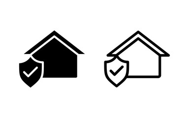 home insurance icon vector illustration. home protection sign and symbol
