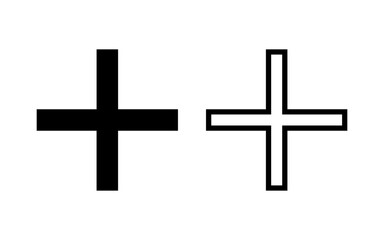 Plus Icon vector illustration. Add plus sign and symbol