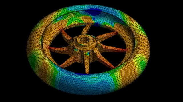Mechanic simulation - Stress analysis of wheel