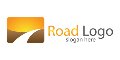 Road logotype. Vector highway icon. Way direction sign vector illustration