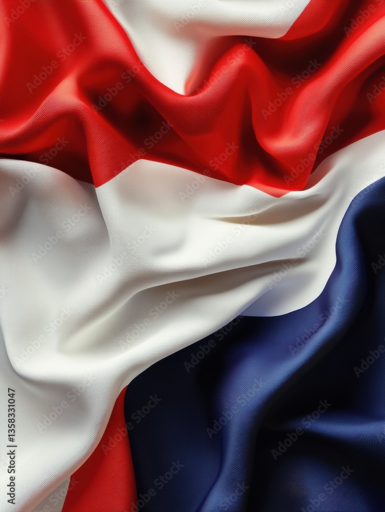 Aufkleber national flag gracefully waving in soft natural light with fine fabric texture and elegant design ge