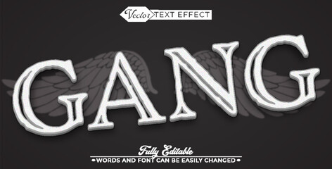 Gang Vector Editable Text Effect Template