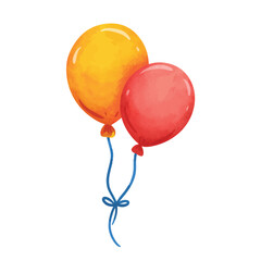 Balloon isolated on white background, watercolor illustration vector, balloon clip art, balloons clip art, clip art balloons, colorful balon flying up  © logomimi