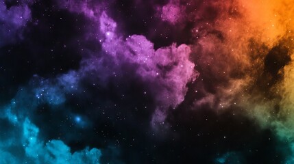 Fototapeta premium Cosmic Nebula: A Vibrant Deep Space Adventure