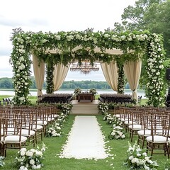 Elegant Outdoor Wedding Ceremony.