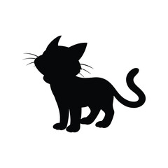 black cat vector silhouette