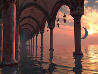 Floating Columns Sunset Pier.