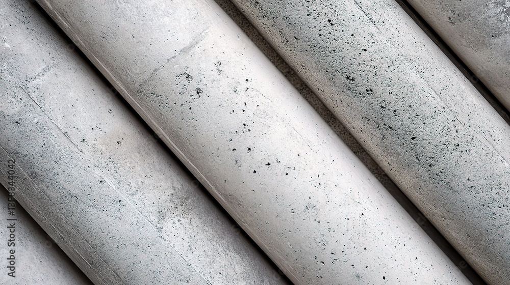 Poster abstract view of modern concrete columns and textures in detail