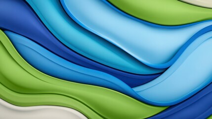 Obraz premium Colorful Fluid Waves Abstract Design with Soft Curves and Textures