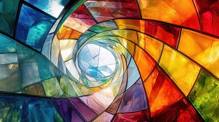 Colorful Abstract Glass Forms in Modern Architectural Design