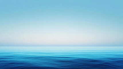 Obraz premium Serene Blue Ocean Horizon Under a Clear Sky