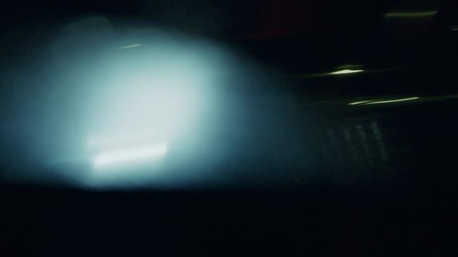 Rapid Whip Pan Creating Abstract Bokeh Of Urban Lights