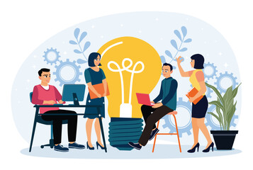 Business team work meeting conference to develop creative business ideas.