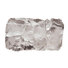 Fototapeta premium Large transparent quartz crystal with natural facets and rough edges