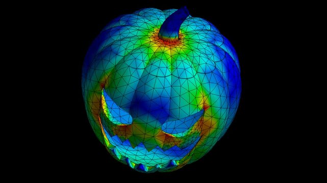 Mechanic simulation - Stress analysis of pumpkin
