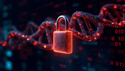 Glowing Padlock - 8K Cybersecurity Concept