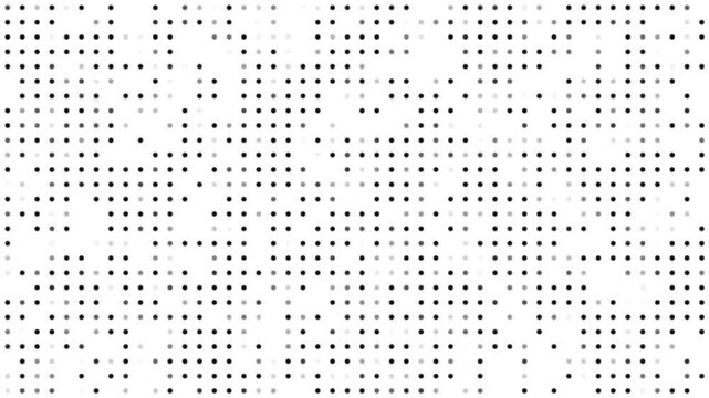 high technology dots and grid halftone animated texture abstract background loop animation