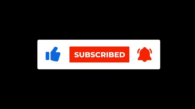 Youtube Subscribe. Mouse Clicking a Like Button, Video Subscribe Button and Bell Notification