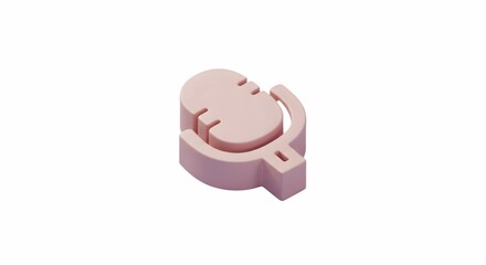 Isometric Microphone Illustration on White Background for Audio Recording
