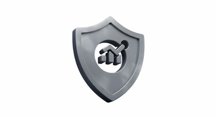 Shield Protecting Data Chart Security Concept Showing Data Growth