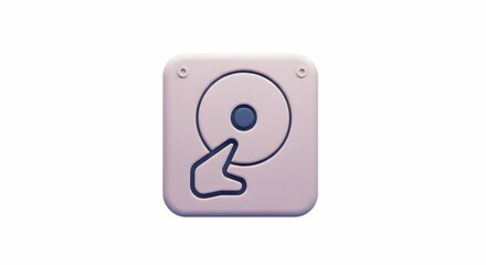 Hard Drive Icon Modern 3d Design with Storage Data Symbol
