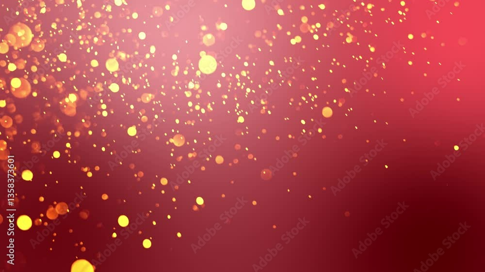 Poster sparkling golden bokeh background animation