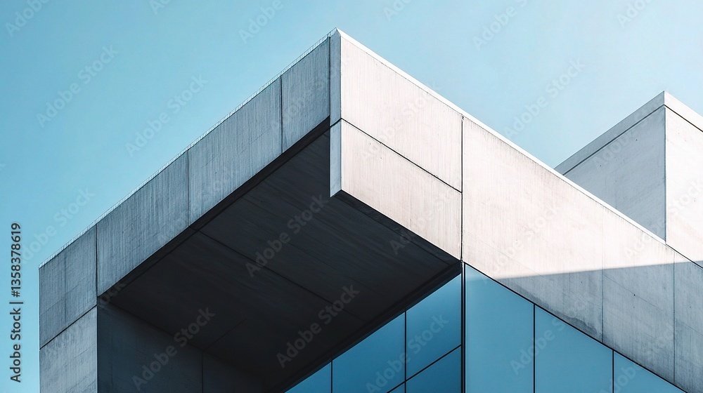 Poster modern architectural detail with clean lines and calm background