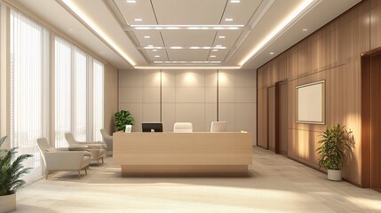 Bright and Modern Workplace in Spacious Office Environment