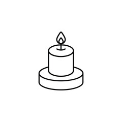 Night Candle icon design with white background stock illustration
