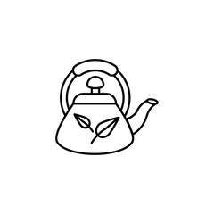 Teapot icon design with white background stock illustration