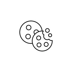 Cookie icon design with white background stock illustration