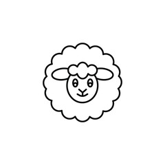 Sheep icon design with white background stock illustration