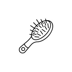 Hairbrush icon design with white background stock illustration
