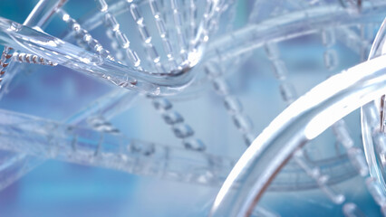The Crystal  DNA for sci or technology concept 3d Rendering.