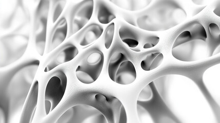 Abstract technology background with vibrant white, gold, and silver tones, creating intricate textures resembling mycelium mold and neurons, symbolizing innovation, complexity, and interconnectedness