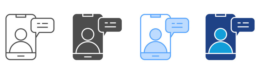 Video Call Icon Set Multiple Style Collection