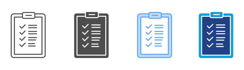 Poll Icon Set Multiple Style Collection