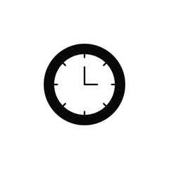 Clock icon design with white background stock illustration